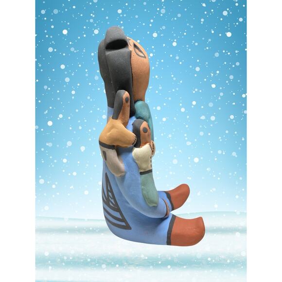 Native American Storyteller 4 Children Pottery Figurine Signed EB – Eva Betonie - Picture 4 of 6